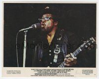 1m049 LET THE GOOD TIMES ROLL color 8x10 still #6 '73 close up of Bo Diddley performing on stage!