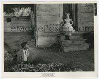 1m592 LITTLEST REBEL 8x10.25 still '35 Shirley Temple stares at Willie Best standing in a hole!