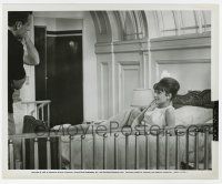 1m707 PARIS WHEN IT SIZZLES 8.25x10 still '64 sexy Audrey Hepburn on bed stares at William Holden!