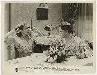 1m733 PUBLIC ENEMY 8x10.25 still R54 classic grapefruit scene with James Cagney & Mae Clarke!