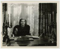 1m754 REBECCA 8.25x10 still '40 pensive Joan Fontaine sitting at ornate desk!
