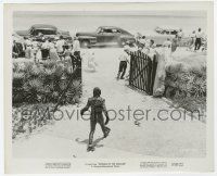 1m760 REVENGE OF THE CREATURE 8.25x10 still '55 monster approaches fleeing citizens at the beach!