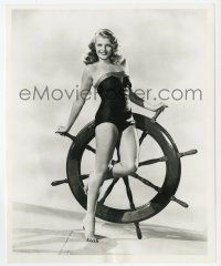 1m768 RITA HAYWORTH 8x10 still '47 in sexy swimsuit named Queen of the National Boat!