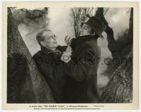 1m794 SCARLET CLAW 8x10.25 still '44 c/u of Basil Rathbone as Sherlock Holmes in death struggle!