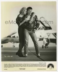 1m936 TOP GUN 8x10 still '86 best portrait of Tom Cruise & sexy Kelly McGillis by fighter jets!
