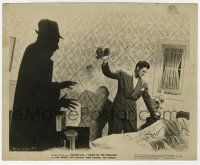 1m957 VOICE OF THE WHISTLER 8.25x10 still '45 shadowy figure creeps up behind the murderer!