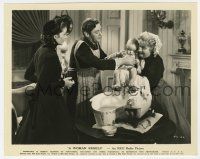 1m986 WOMAN REBELS 8x10 still '36 feminist Katharine Hepburn & Herbert Marshall washing baby!