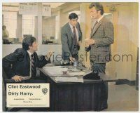 1m023 DIRTY HARRY color English FOH LC '71 Clint Eastwood & Santoni in office, Don Siegel classic