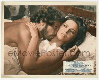 1m055 MERCENARY color English FOH LC '69 c/u of sexy Giovanna Ralli in bed with Tony Musante!