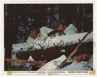 1m075 WHERE EAGLES DARE color English FOH LC '68 Richard Burton & Clint Eastwood with binoculars!