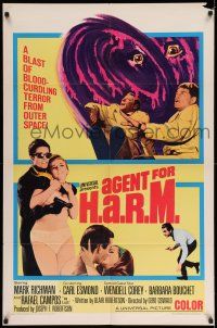 1p025 AGENT FOR H.A.R.M. 1sh '66 Mark Richman, Wendell Corey, sexy spy in bikini!