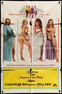1p043 ANYONE CAN PLAY 1sh '68 sexy Ursula Andress, Virna Lisi, Claudine Auger & Marisa Mell!