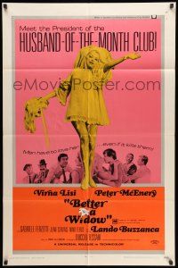 1p087 BETTER A WIDOW 1sh '69 sexy Virna Lisi goes from blushing bride to merry widow overnight!