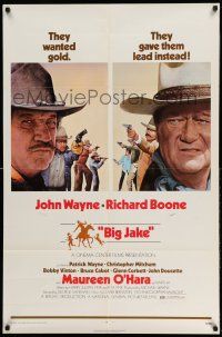 1p093 BIG JAKE 1sh '71 Richard Boone wanted gold but John Wayne gave him lead instead!