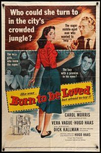 1p118 BORN TO BE LOVED 1sh '59 innocent teen seduced, who could she turn to?