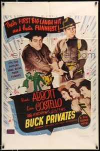 1p139 BUCK PRIVATES 1sh R53 Bud Abbott & Lou Costello dancing with Jane Frazee!