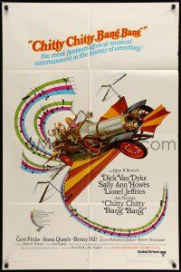 1p178 CHITTY CHITTY BANG BANG 1sh '69 Dick Van Dyke, Sally Ann Howes, art of flying car!