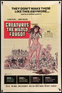 1p210 CREATURES THE WORLD FORGOT 1sh '71 artwork of sexy prehistoric babe Julie Ege!
