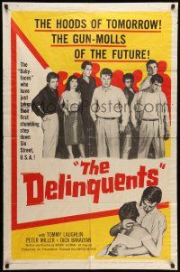 1p237 DELINQUENTS 1sh '57 Robert Altman, Tom Laughlin way before starring in Billy Jack!