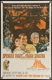 1p245 DEVIL AT 4 O'CLOCK 1sh '61 Howard Terpning artwork of Spencer Tracy & Frank Sinatra!