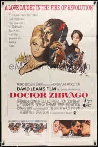 1p258 DOCTOR ZHIVAGO 1sh R71 Omar Sharif, Julie Christie, David Lean epic, Terpning art!