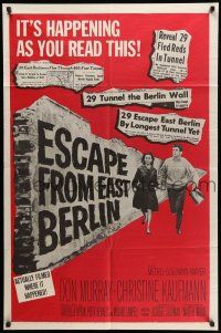 1p292 ESCAPE FROM EAST BERLIN 1sh '62 Robert Siodmak, escape from communist East Germany!