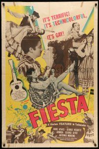 1p317 FIESTA 1sh '41 Anne Ayars, Armida, Hal Roach, glorious is the word for Fiesta!