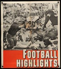 1p343 FOOTBALL HIGHLIGHTS INCOMPLETE 1sh '50s cool image of player dodging tacklers!