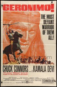 1p366 GERONIMO 1sh '62 most defiant Native American Indian warrior Chuck Connors!
