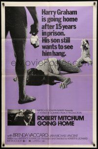 1p386 GOING HOME 1sh '71 ex-con Robert Mitchum's son wants to see him hang!