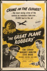 1p403 GREAT PLANE ROBBERY 1sh '50 Tom Conway, Margaret Hamilton, crime at 20,000 feet!