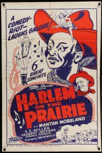1p422 HARLEM ON THE PRAIRIE 1sh R48 Herb Jeffries, King of the Juke Box & Radio, Mantan Moreland!