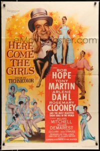 1p442 HERE COME THE GIRLS 1sh '53 Bob Hope, Tony Martin & most beautiful showgirls!