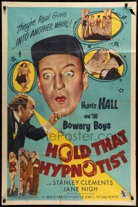 1p458 HOLD THAT HYPNOTIST 1sh '57 Huntz Hall & the Bowery Boys, sexy Jane Nigh, they're real gone!