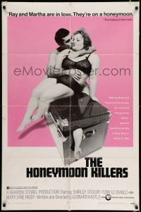 1p462 HONEYMOON KILLERS 1sh '69 classic anti-romantic image of Shirley Stoler & Tony Lo Bianco!
