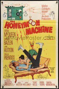 1p463 HONEYMOON MACHINE 1sh '61 young Steve McQueen has a way to cheat the casino!