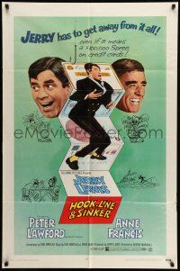 1p464 HOOK, LINE & SINKER 1sh '69 Peter Lawford, Jerry Lewis has to get away from it all!