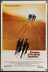 1p504 INVASION OF THE BODY SNATCHERS advance 1sh '78 Kaufman classic remake of deep space invaders!