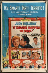 1p513 IT SHOULD HAPPEN TO YOU 1sh '54 sexy Judy Holliday & Jack Lemmon's first role!