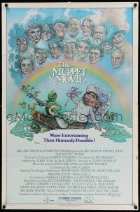 1p654 MUPPET MOVIE 1sh '79 Jim Henson, Drew Struzan art of Kermit the Frog & Miss Piggy!