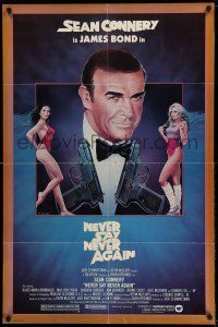 1p676 NEVER SAY NEVER AGAIN 1sh '83 art of Sean Connery as James Bond 007 by Obrero!