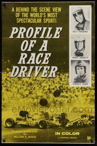 1p742 PROFILE OF A RACE DRIVER 1sh '60s incredible race car track image of cars colliding!
