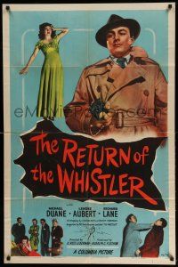 1p762 RETURN OF THE WHISTLER 1sh '48 bride Lenore Aubert disappears into a maze of mystery!