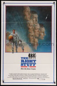 1p772 RIGHT STUFF 1sh '83 great Tom Jung montage art of the first NASA astronauts!