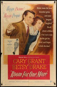 1p785 ROOM FOR ONE MORE 1sh '52 great artwork of Cary Grant & Betsy Drake!
