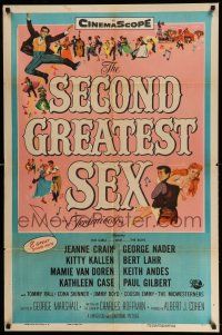 1p807 SECOND GREATEST SEX 1sh '55 Jeanne Crain & Mamie Van Doren singin' and dancin'!
