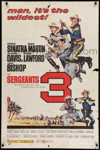 1p821 SERGEANTS 3 1sh '62 John Sturges, Frank Sinatra, Rat Pack parody of Gunga Din!