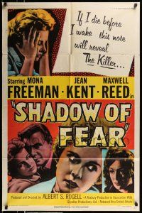 1p823 SHADOW OF FEAR 1sh '56 Albert S. Rogell's Before I Wake, Mona Freeman & Jean Kent!