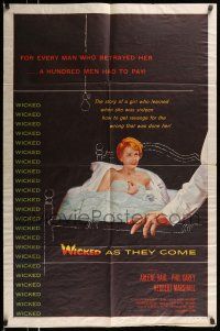 1p971 WICKED AS THEY COME 1sh '56 for every man who betrayed Arlene Dahl, a hundred men had to pay!