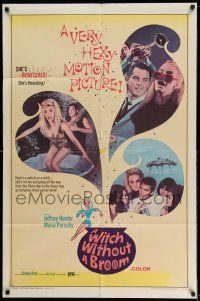 1p982 WITCH WITHOUT A BROOM 1sh '67 Jeffrey Hunter, sexy Maria Perschy, a hexy motion picture!